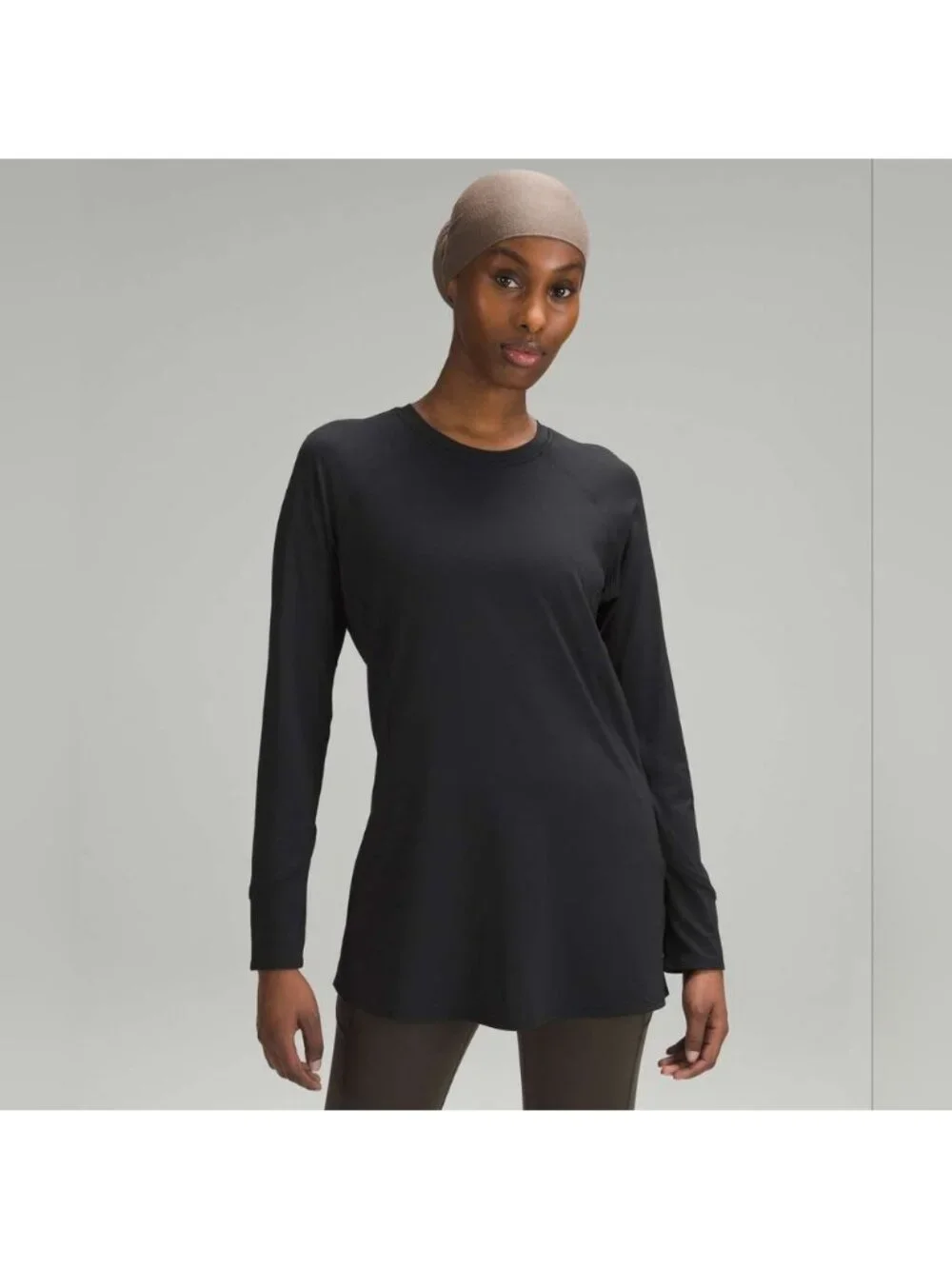 Lululemon Abrasion-Resistant High-Coverage Long-Sleeve Shirt Black
